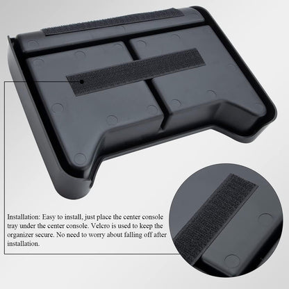 2024 2023 VW ID.4 Center Console Organizer Upgraded Storage Box Insert Tray Interior Accessories Compatible Lower Center Console Tray ID.4 Underseat Armrest Storage Box Coin Holder, Black