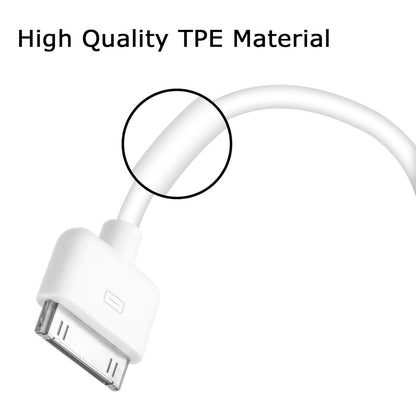 DCNETWORK iPhone 4s Cable USB Sync and Charging Cable for iPhone 4 4s 3G 3GS iPad 1 2 3 iPod Touch Nano 30 Pin Charger Cord Dock Adapter Data 3.3 Feet (White)