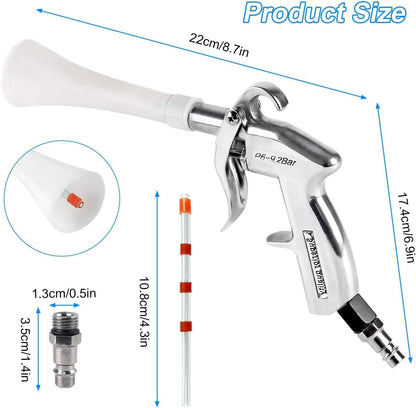 Air Compressor for Car Detailing Detailing Tool, with 5 Hoses, High Pressure Air Gun Dry Cleaning Tool Kit, Air Gun, Car Clean Gun, Cleaning Gun, for Car Dry Cleaning