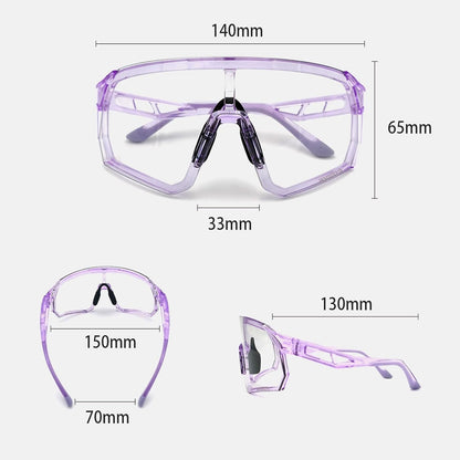 Wynthorix VeilGlam Pickleball Glasses for Women Photochromic Lens Protective Eyewear UV Protection Safety Sunglasses ANSI Z87 Anti Fog Scratch Tennis Squash Racquetball Goggles (Purple, Medium-Large)
