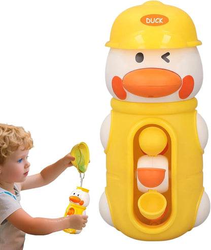 Bath Toys Kids, Duck Shaped Water Play, Rotatable Waterwheel Game, Sensory Shower Fun, 6.46x3.54 Inches, Interactive Activity for Ages 2-4, Boys, Girls, Birthday