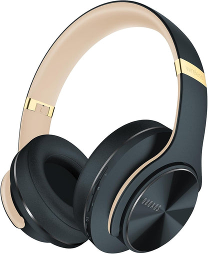 DOQAUS Bluetooth Headphones, [90 Hrs Playtime] Headphones Bluetooth Wireless with 3 EQ Modes, Hi-Fi Stereo Wireless Headset with Microphone and Comfortable Earpads for iPhone/PC/Travel (Shadow Gray)