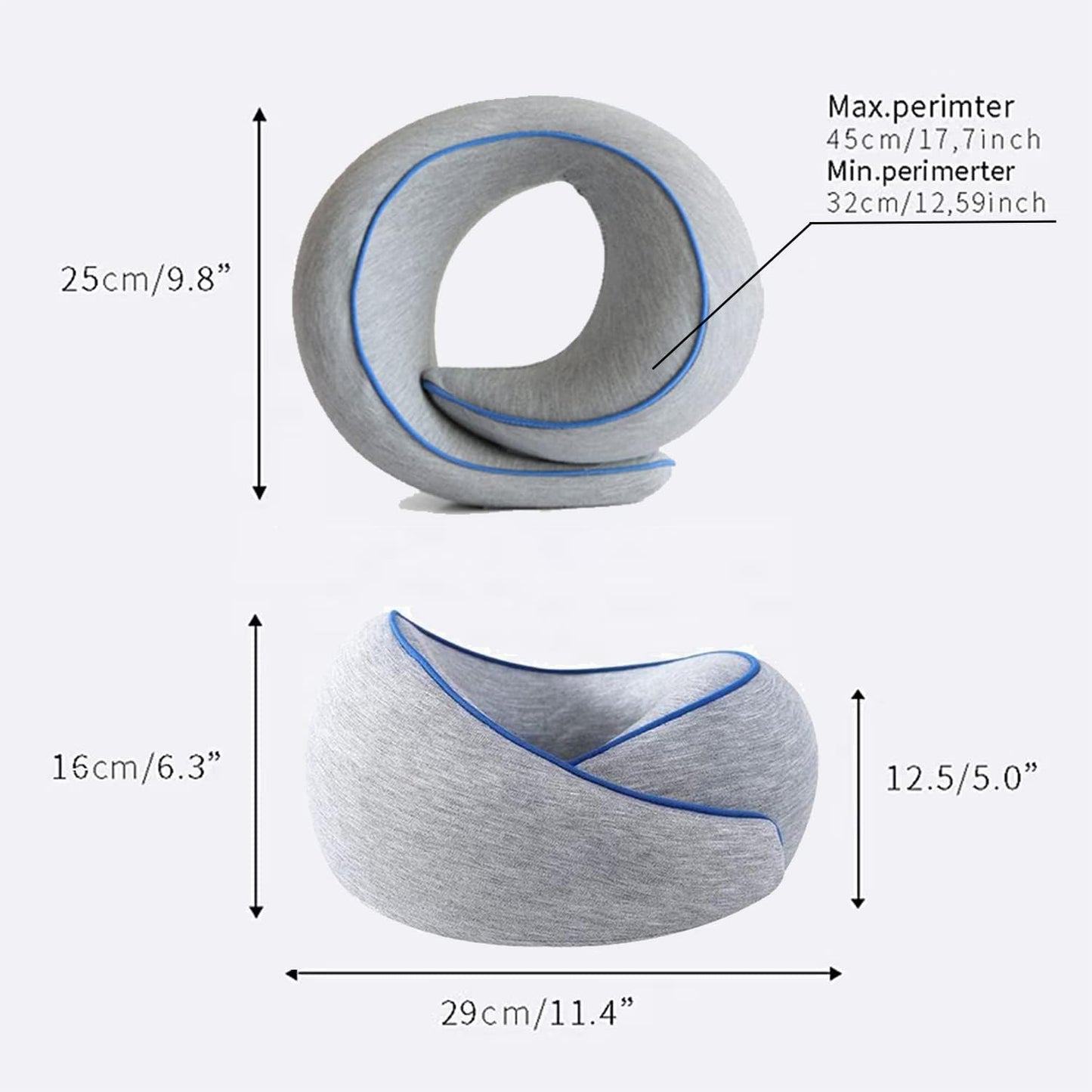 Chin Supporting Travel Pillow- Keeps The Head from Falling Forward - Comfortably Supports The Head, Neck and Chin in Any Sitting Position, Portable U Pillows for Cars, Airplane, Office. Adult Size