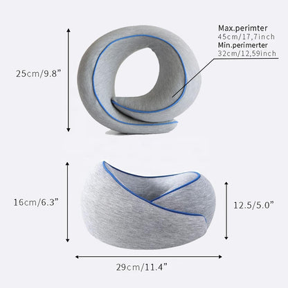 Chin Supporting Travel Pillow- Keeps The Head from Falling Forward - Comfortably Supports The Head, Neck and Chin in Any Sitting Position, Portable U Pillows for Cars, Airplane, Office. Adult Size