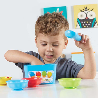 Learning Resources Smart Scoops Math Activity Set, Stacking, Sorting, Early Math Skills, 55 Pieces, Ages 3+