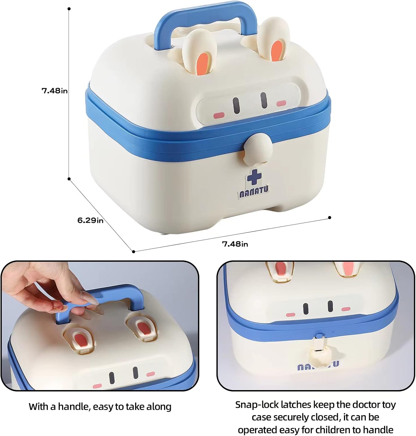 43PCS Kids Doctor Kit Toy, Pretend Play Medical Set for Toddlers, Role Play Playset for Boys Girls Aged 3-8