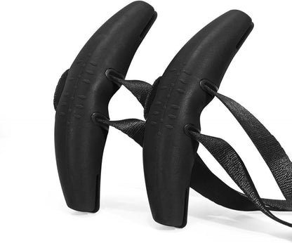 kowaku 2Pcs Tranining Grip Handles Cable Machines Attachments Multifunction Exercise Resistance Band Handles for Barbells Home Gym, Black