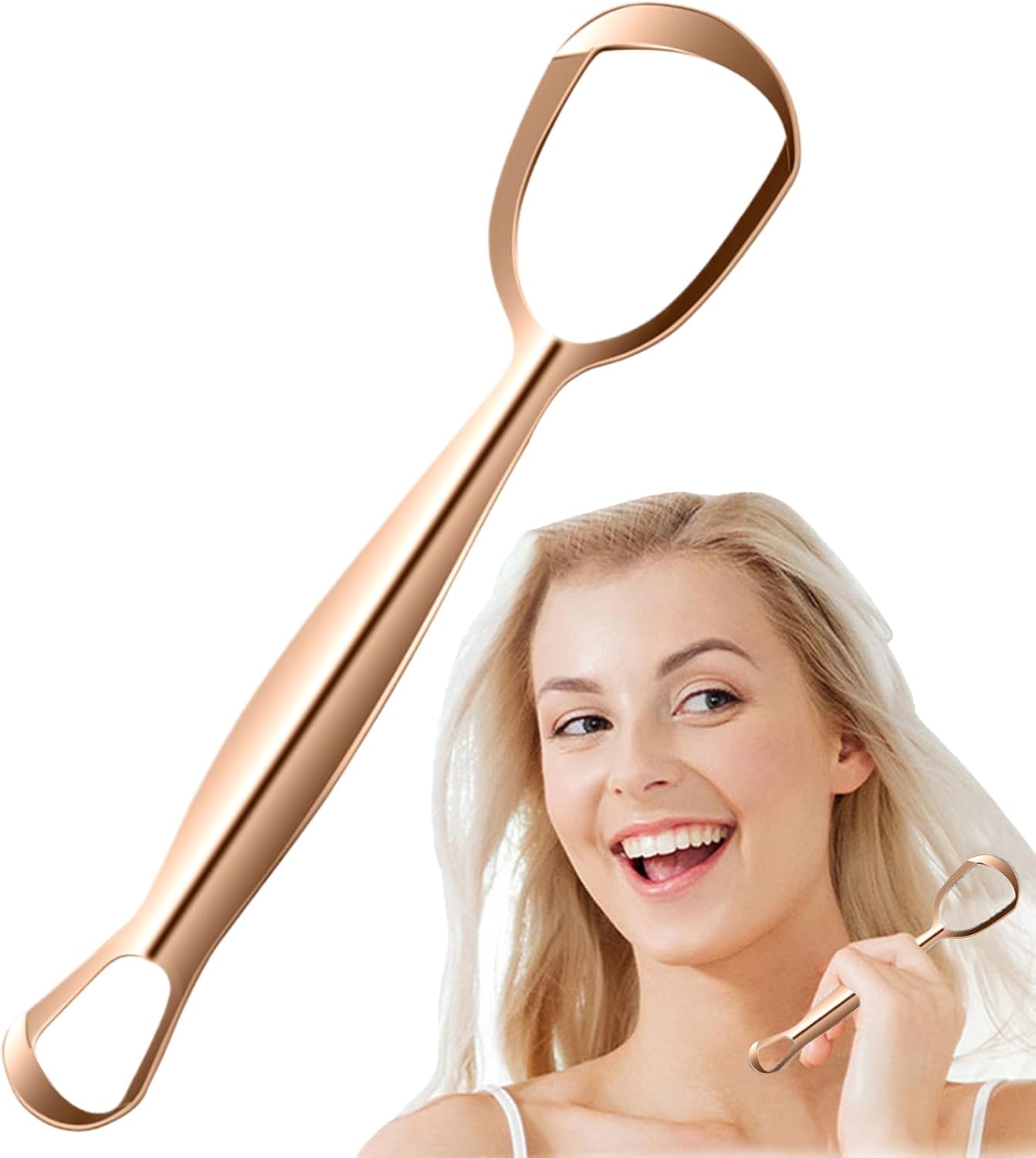 Tongue Scraper, Stainless Steel Scraper, 6.1 x 1.5 inches, Fan-Shaped Care Tool, Daily Cleaning, Improves Oral Hygiene Family, Adults, Ideal for Freesh Breath