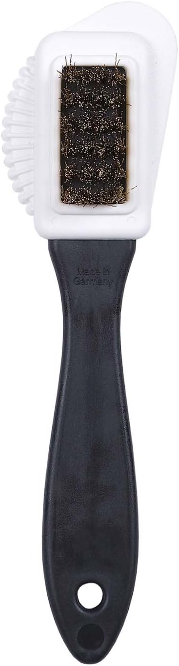 Kaps Quality Nubuck and Suede Multifunctional 4-Sided Cleaning Shoe Brush, Brass Bristle, Cleans and Gives Perfect Nap
