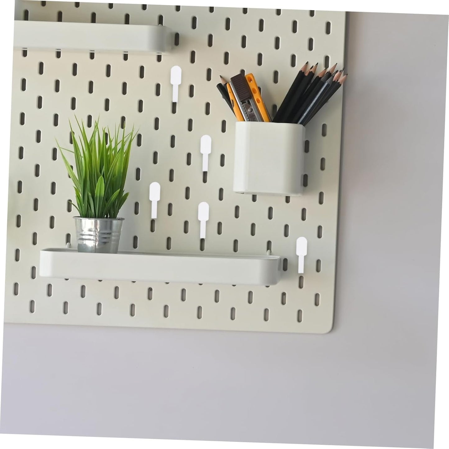 GAXIRE 20pcs Pegboard Hooks: Grid Panel Hanging Hooks Shelving Hangers Organizer for Bedroom Kitchen Office Retail Home Workspace Organization