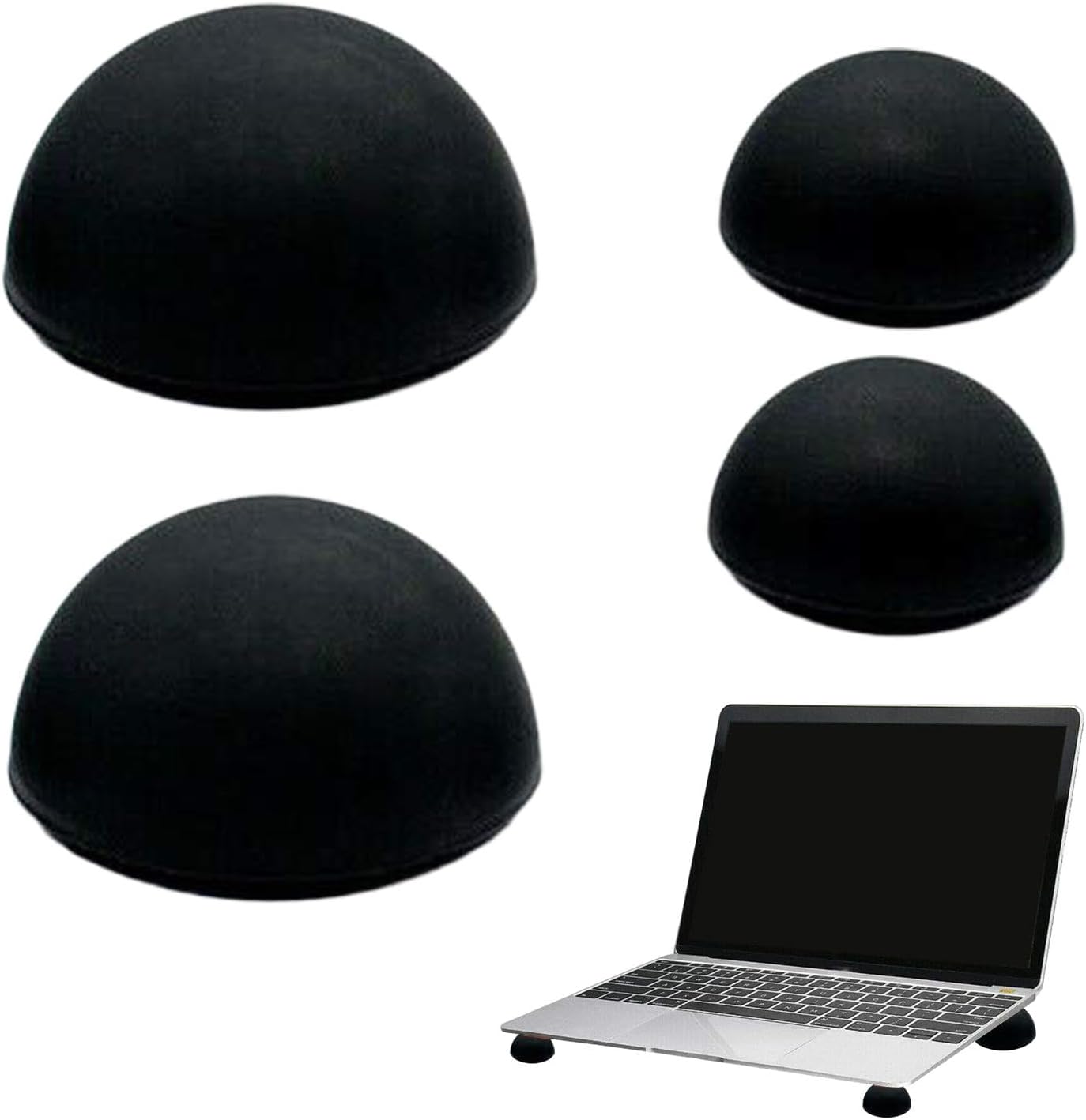 Laptop Cooling Silicone Pad, Silicone Hemisphere Cooling Pad Small, Hemisphere Riser, Stable Non Slip Multifunctional Cooling Stand for Laptops