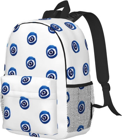 JBYJBX Evil Eyes Print Adult Lightweight 15in Backpack Travel Hiking Essentials Laptop Bag Day Backpacks, Black, One Size