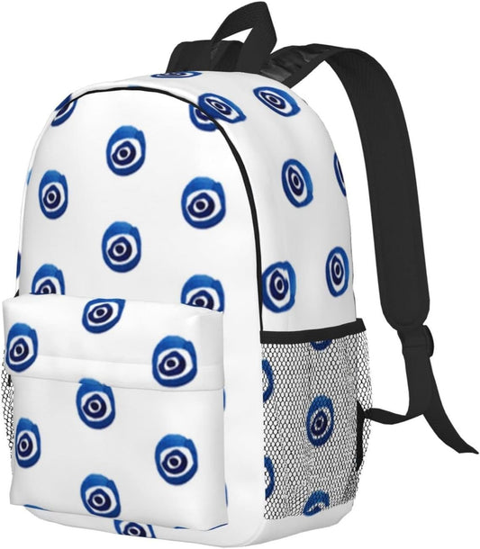 JBYJBX Evil Eyes Print Adult Lightweight 15in Backpack Travel Hiking Essentials Laptop Bag Day Backpacks, Black, One Size