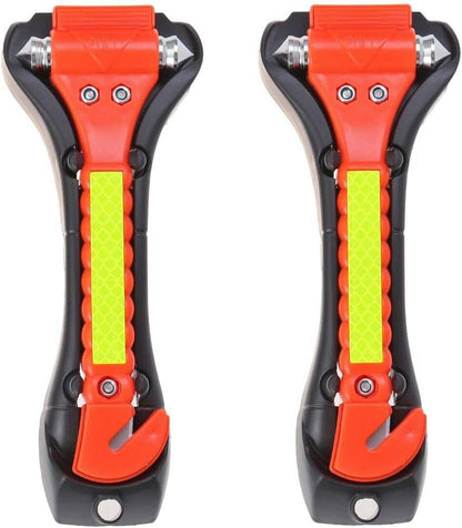 Escape Tool 2 Pack for Car, Auto Emergency Safety Hammer with Car Window Glass Breaker and Seat Belt Cutter