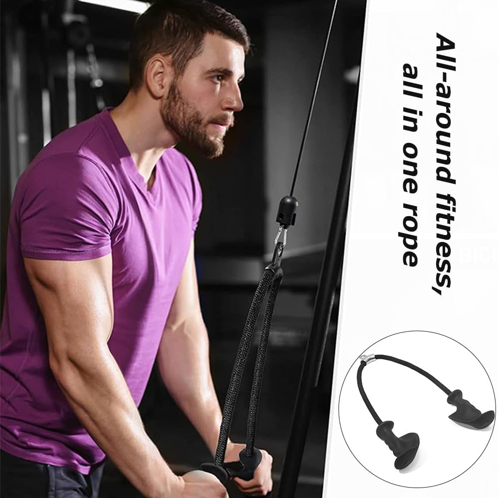 Triceps Pull Down Rope,Tricep Rope with Handles,Cable Machine Accessories,Pull Down Bar,Strength Training Equipment,for Gym Workout Exercise,Home