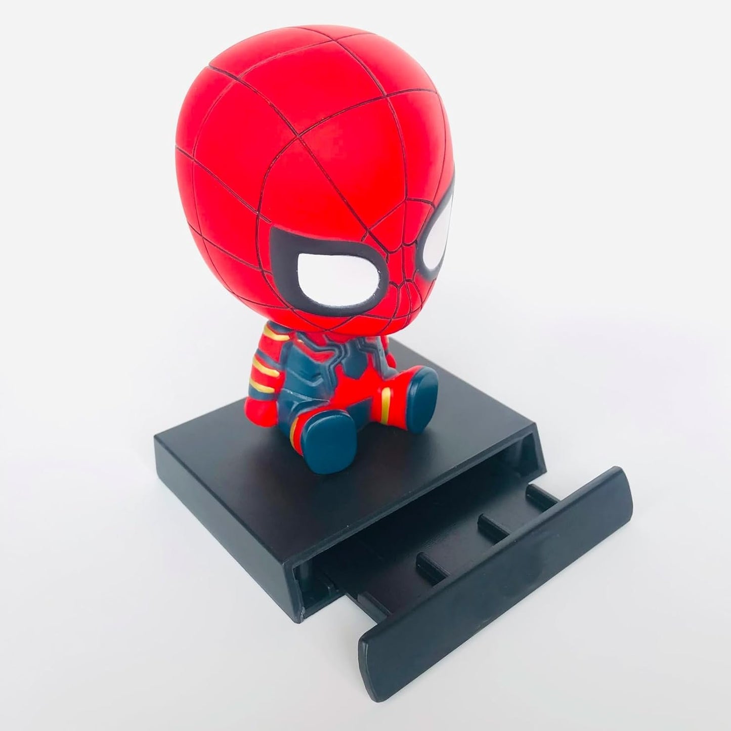 ITUBLE Bobbleheads Car Dashboard Decorations Cute Bobblehead Figures Dash Board Decor Auto Doll, Western Anime Car Ornaments Accessories Interior for Men Women with Phone Holder