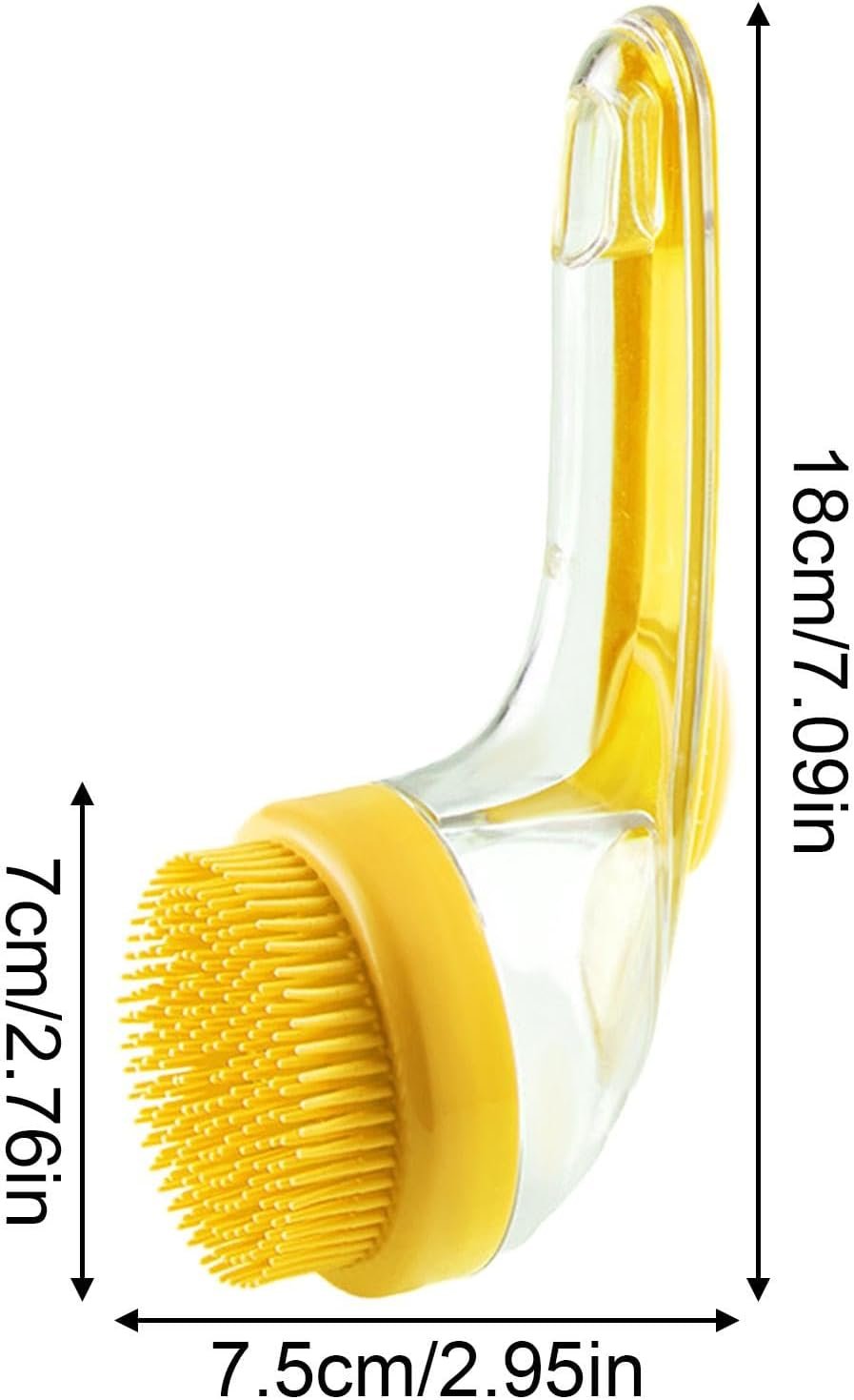 Dog Bath Brush - Soft Silicone Bristles Long Handle Puppy Bath Brush with Soap Dispenser,Multi-function Dog Shampoo Scrubber Pet Grooming Brush for Bathing