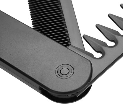 Folding Comb for Men - Pocket Hair Tool Foldable and Beard Comb for Travel | Compact Hair Care Comb - for Moustache, Beard and Hair on the Go