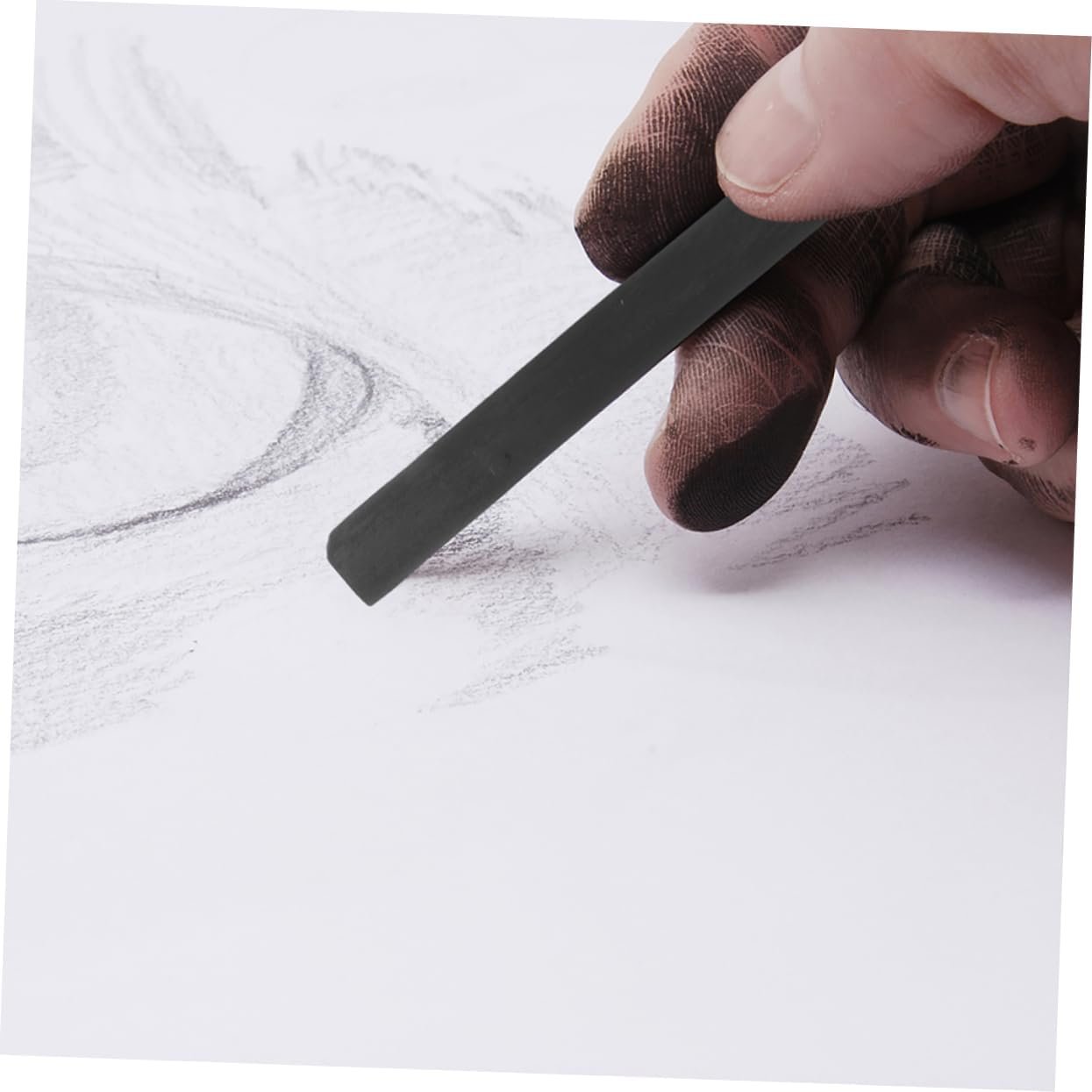 TEHAUX Professional Shading Charcoal Sticks 6 Soft-medium-hard Carbon Rods for Students