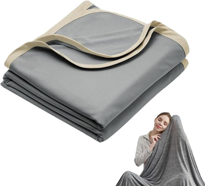 Cooling Rest Blanket, Lightweight Summer Throw, 60in Breathable Travel Cover, Moisture Wicking Fabric, Fast Drying Material for Outdoor Adventures, Home Relaxation