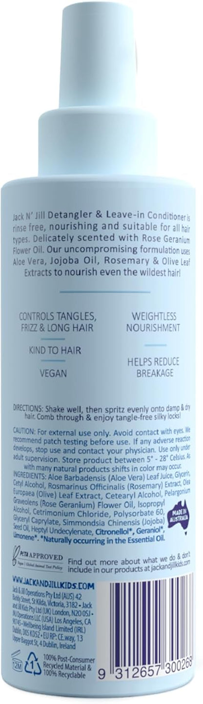 Jack N' Jill Detangler and Leave-in Conditioner Rose and Geranium 200ml