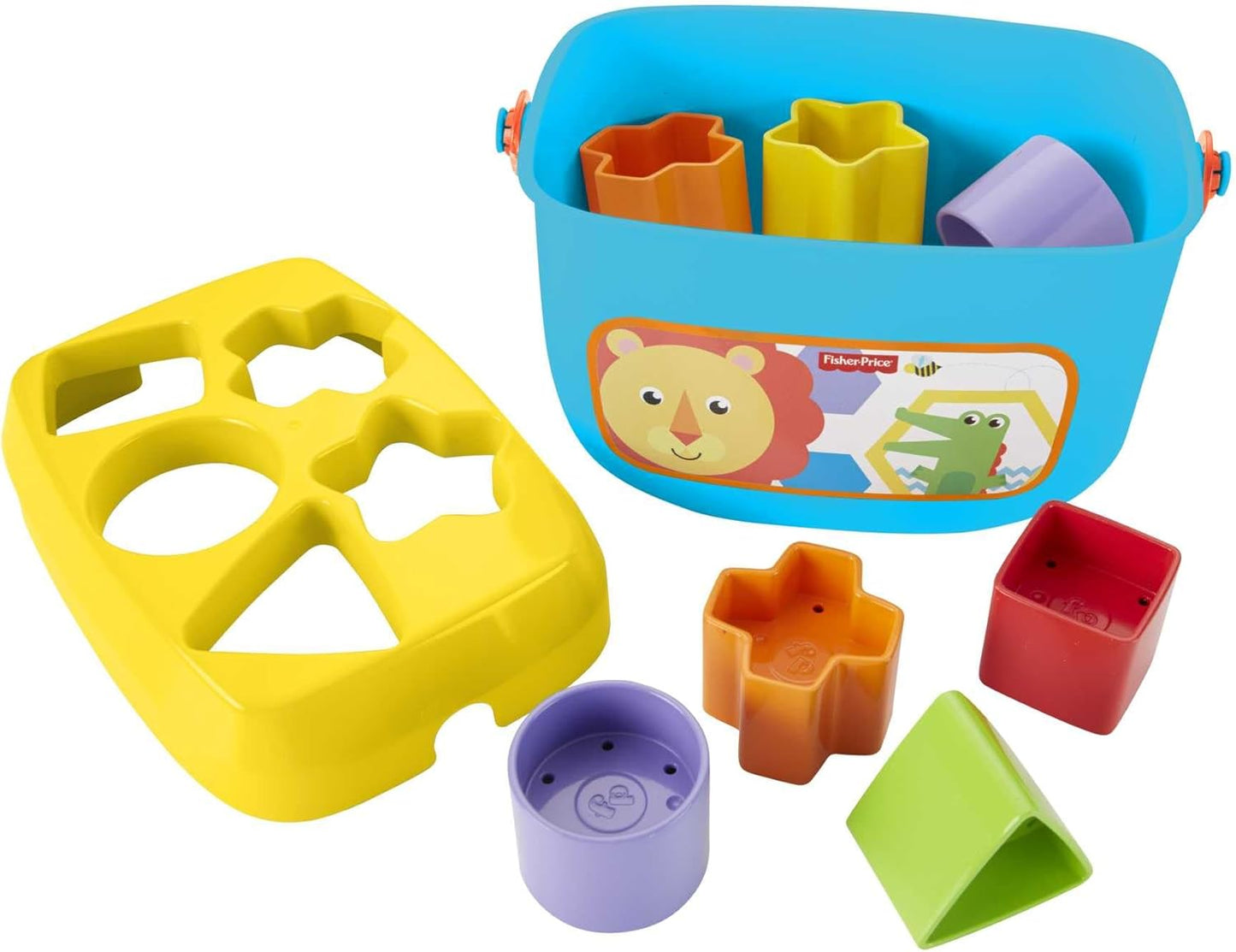 Fisher-Price Stacking Toy Baby’s First Blocks Set of 10 Shapes for Sorting Play for Infants Ages 6+ Months