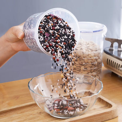 8 Pack Pantry Storage Containers with Lids for Rice Beans Coffee Seeds Nuts - Keep Your Kitchen Organized and Your Food Fresh ! Total 7800ml