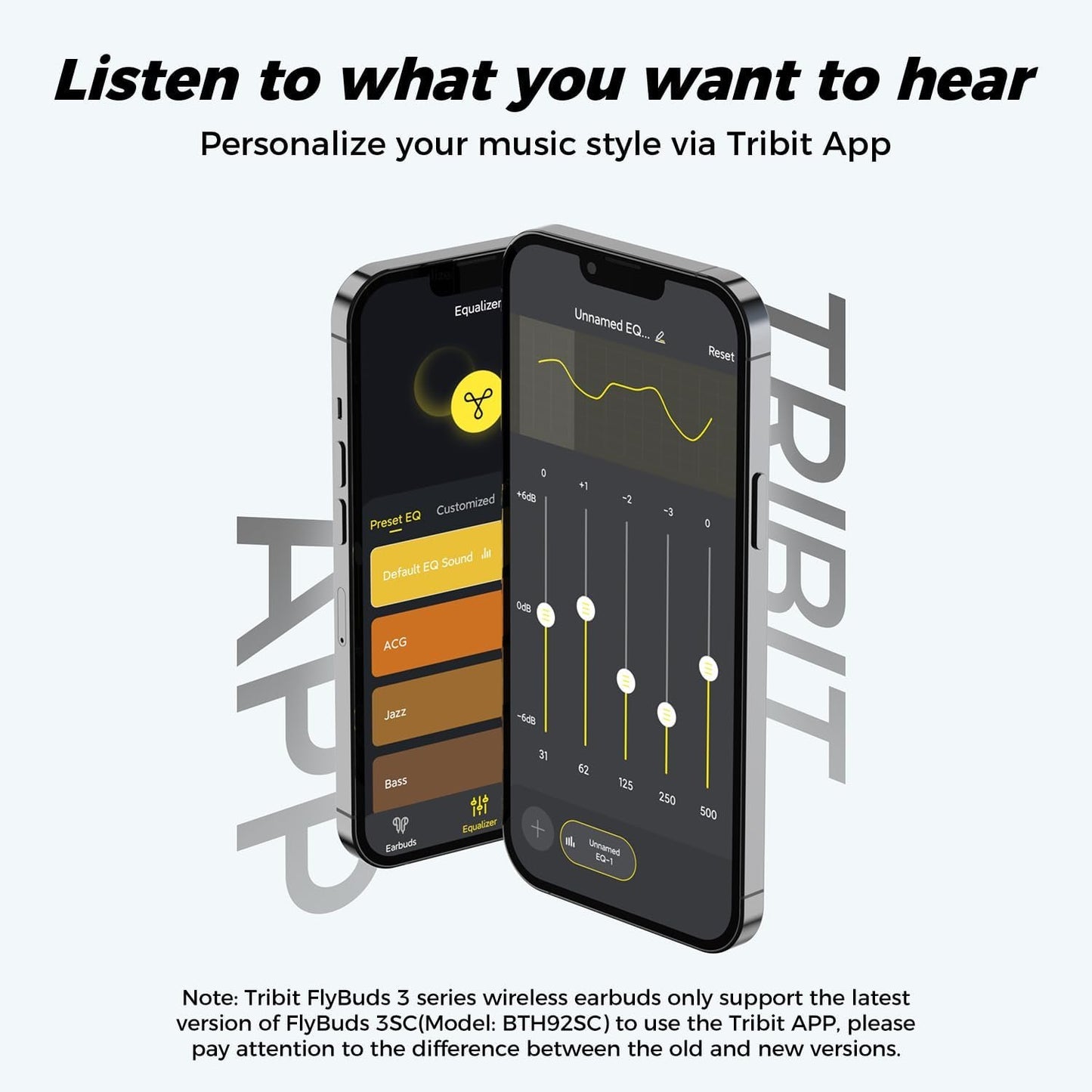 Tribit Wireless Earbuds,150H Playtime Bluetooth 5.2 IPX8 Waterproof Touch Control Ture Wireless Bluetooth Earbuds with Mic Earphone in-Ear Deep Bass Built-in Mic Bluetooth Headphones, Flybuds 3