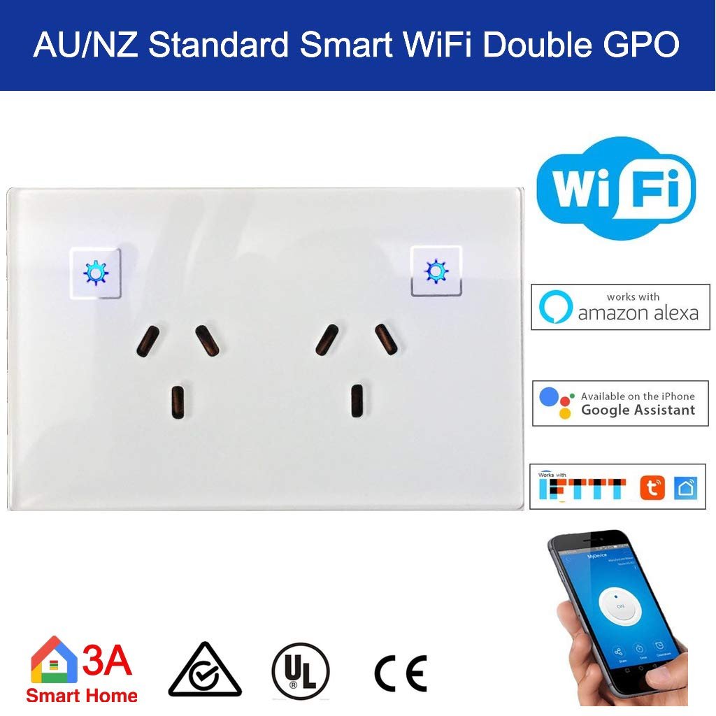 AU/NZ Approved WiFi Smart Power Point GPO Outlet for Home Automation Alexa Voice Control â€¦