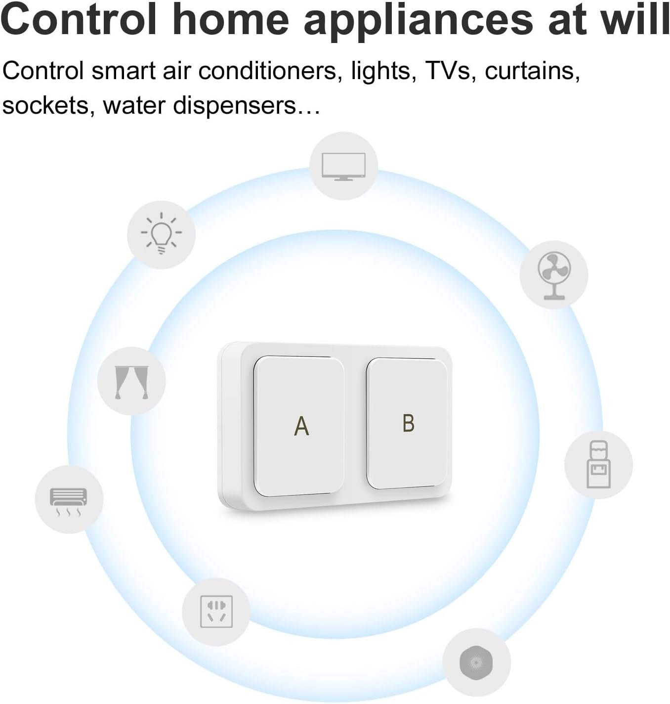 Smart Button, Tuya Smart Scene Switch, Requires Zigbee Connection, Versatile Control Button Switch for Smart Home Devices, Customizable Smart Home Automation