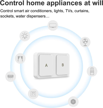 Smart Button, Tuya Smart Scene Switch, Requires Zigbee Connection, Versatile Control Button Switch for Smart Home Devices, Customizable Smart Home Automation