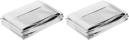 uxcell 2Pcs Highly Reflective PET Film, 82x63-Inch Garden Greenhouse Covering Foil Sheets for First Aid Blanket, Growth Room, Camera Reflector, Tent Outdoor Emergency, Silver