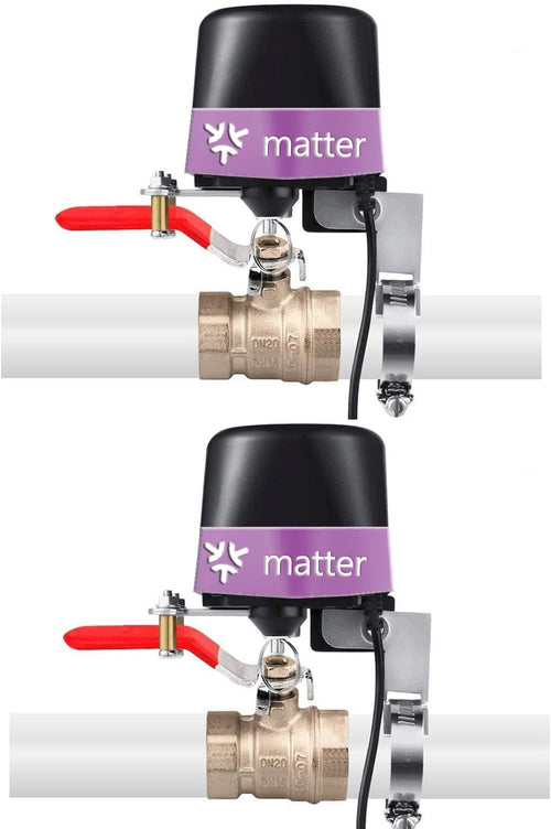 UseeLink Smart Matter Water/Gas Valve,Compatible with Alexa and Google Assistant,Application Program iOS/Android-2 Pack