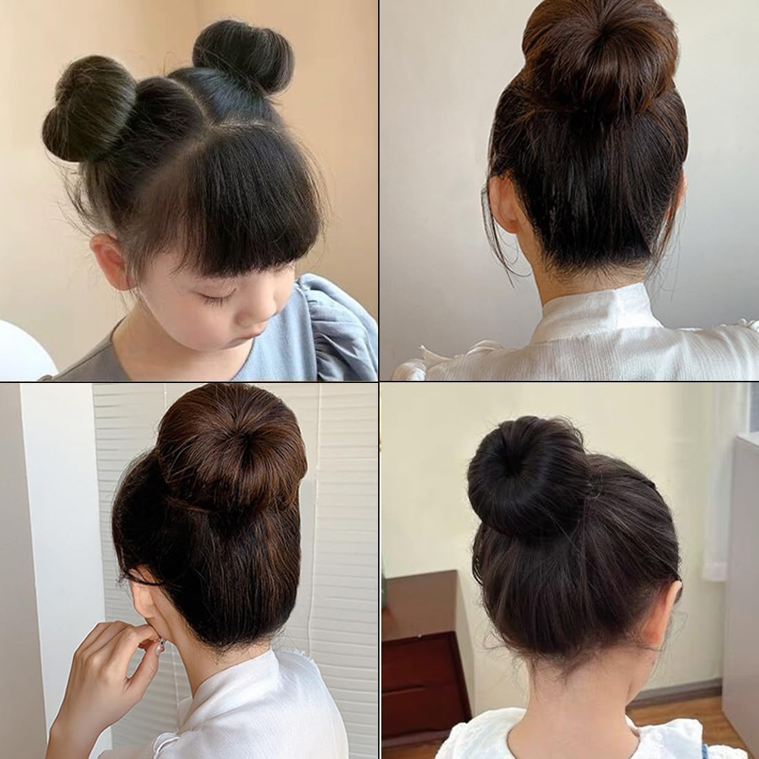 2 Pieces Easy Hair Buns, French Twist Hair Accessories Donuts Magic Bun Maker for Girls and Women