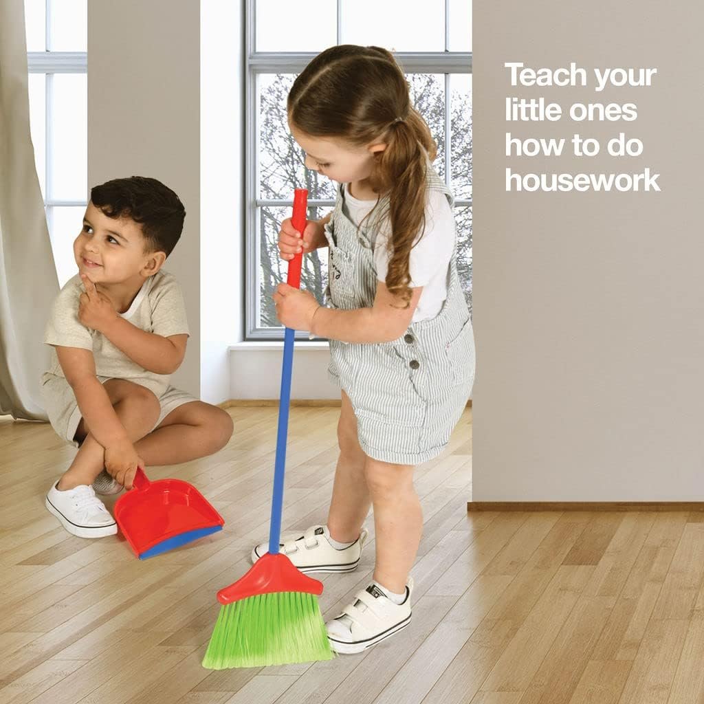 Kids Cleaning Set 4 Piece - Toy Cleaning Set Includes Broom, Mop, Brush, Dust Pan, - Toy Kitchen Toddler Cleaning Set is A Great Toy Gift for Boys & Girls - Original - by Play22