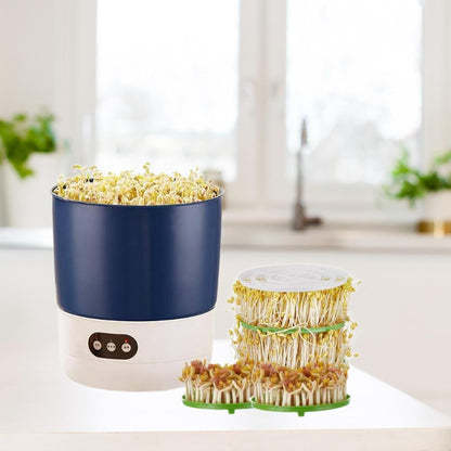 kowaku Macchina per Germogliare Fagioli con Piastra di Pressione E capacità Elevata, Tre modalità Disponibili, 2 Piatti di Arachidi Set