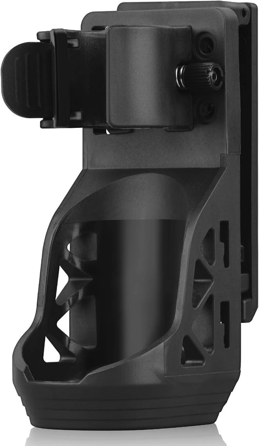 FandyFire Tactical Flashlight Holster, Rotatable Flashlight Holster for Duty Belt, Flash Light Holder with Lever Side Lock System, Only Suitable for 0.9"-1.2" Diameter Flashlights W66