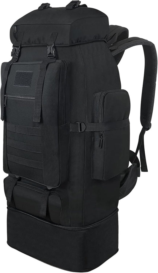 Vaupan Hiking Backpack, 100L Large Camping Backpack, Expandable Waterproof Molle Rucksack, Outdoor Daypack for Men Women