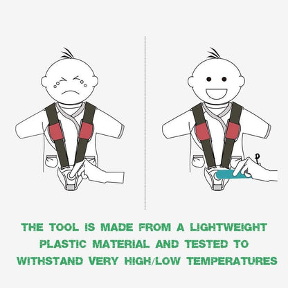 The Car Seat Key Car Seat Safety Buckle Key Chain Anti Escape Child Safety Belt Keychain Easy Buckle Release Tool (2pcs, Light Blue)