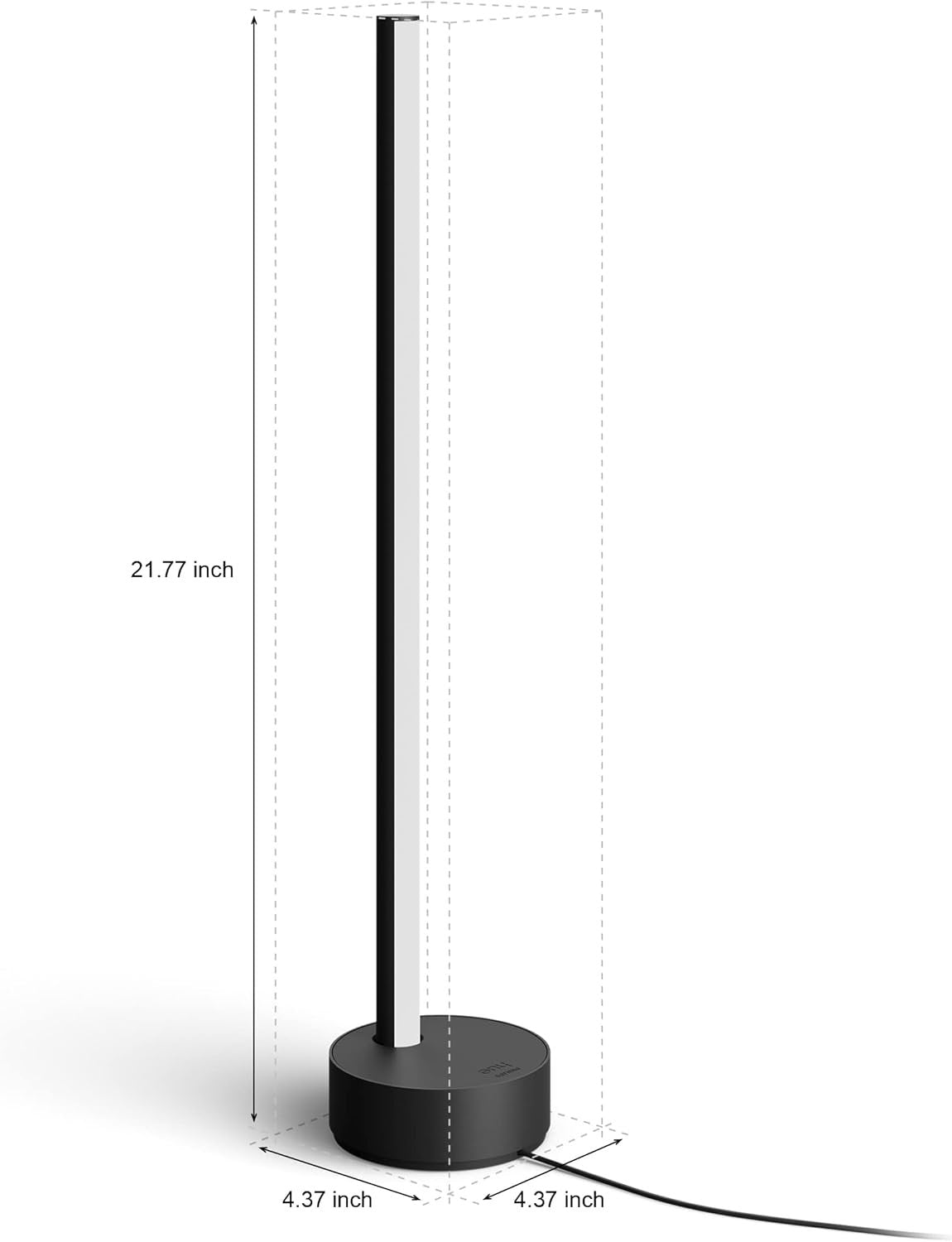 Philips Hue Signe Smart Table Lamp, Black - White and Color Ambiance LED Color-Changing Light - Control with Hue App - Works with Alexa, Google Assistant, and Apple Homekit