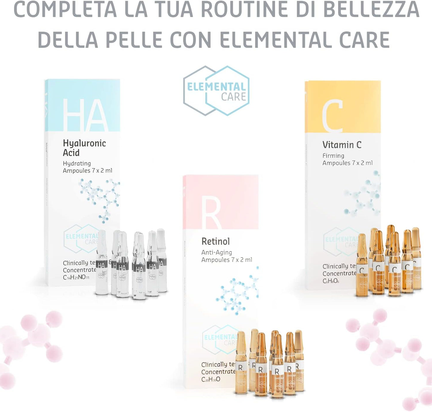 7 x 2 ml High Dose Retinol Vials – Reduce Wrinkles by 64% in 3 Months. Anti-Wrinkle, Anti-Aging and Anti-Spots – Instant Face Brightening Effect Elemental Care