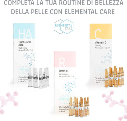 7 x 2 ml High Dose Retinol Vials – Reduce Wrinkles by 64% in 3 Months. Anti-Wrinkle, Anti-Aging and Anti-Spots – Instant Face Brightening Effect Elemental Care