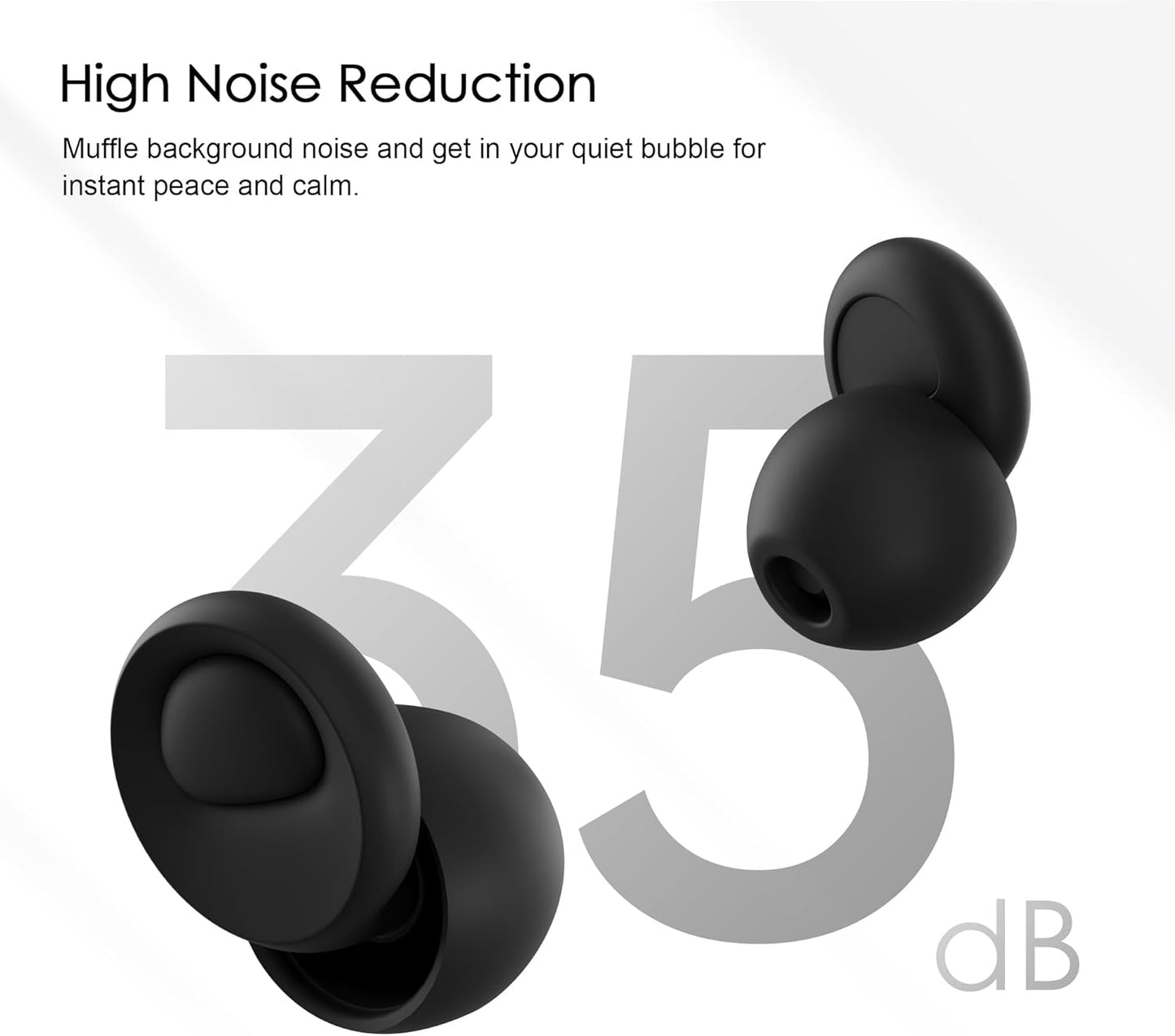 BAZOKKI Ear Plugs for Sleep – 35dB Military-Grade Silicone Ear Plugs with Micro-Seal Tech for Side Sleepers, Travel & Work | 1000+ Reuses