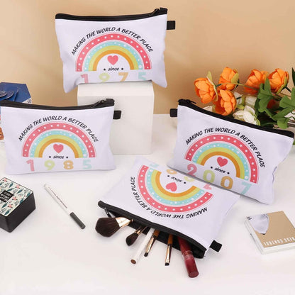 FIDWALL Personalised Makeup Bag for Women, Souvenirs Milestone Gift for 18, 30, 40, 50 Years Birthday, Ideal for Travel, Daily Use and Special Party, 1975, 16 UK