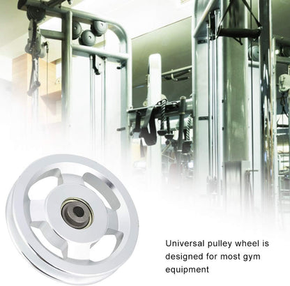 Bearing Pulley Wheel, Strength Training Pulley Home Gym Attachments Universal Fitness Equipment Replace Part Exercise Accessory Aluminium Alloy Replacement for Cable Machine Garage Door Diameter 115mm