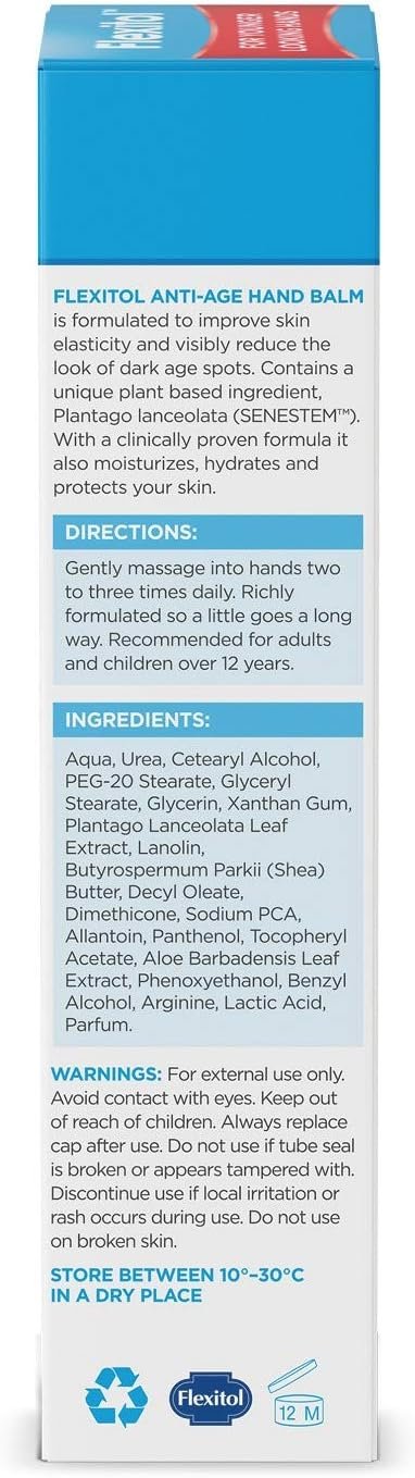 Flexitol Anti-Age Hand Balm with Plantago Lanceolata - Anti-Aging Hand Cream, Best Hand Lotion for Age Spots & Wrinkles (40g)