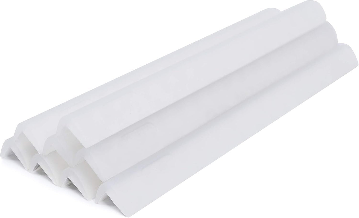 Corner Protectors and Edge Guards Baby Proof Corner Covers and Bumpers Cushion Food Grade Silicone Non-Choking Risk Chewing Safe with Strong Stickiness (Semi-Transparent) (Edge Bumpers 8 Pack)