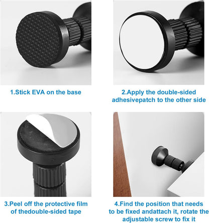 JOYVOX Headboard Stoppers Bed Wall Stoppers, 2 PCS Adjustable Headboard Stoppers – Anti-Shake Tool for Bed Frames, Wall Protection, Fits Murphy Beds