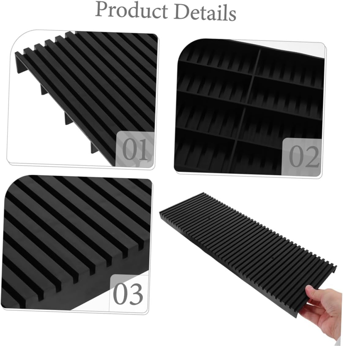 HOMOCONO 2pcs Antistatic Storage Rack for Drying Static Tray with Striped Design Efficient Electronic Circuit Board Holder for Workspace Organization