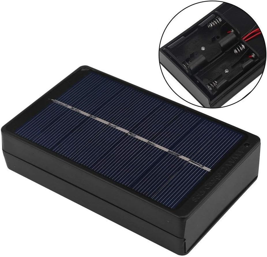 Aa Battery Solar Charger,Solar AA AAA Battery Charger Charging Box 1W 4V Portable Solar Battery Charger for AA and AAA Batteries Black Solar Battery Charger for aa Batteries
